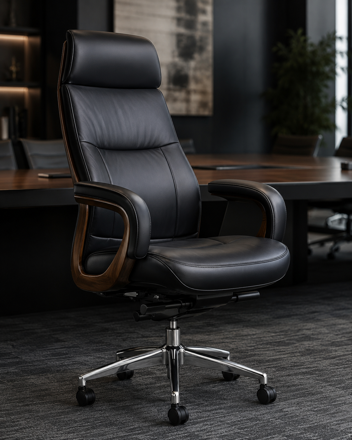 Auremont Cognac Executive Leather Chair